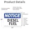 Signmission Diesel Fuel OSHA Notice Sign, Vinyl Decal, 24in W x 18in L, 2PK OS-2PACK-NS-D-1824-L-11008 - alternate 6
